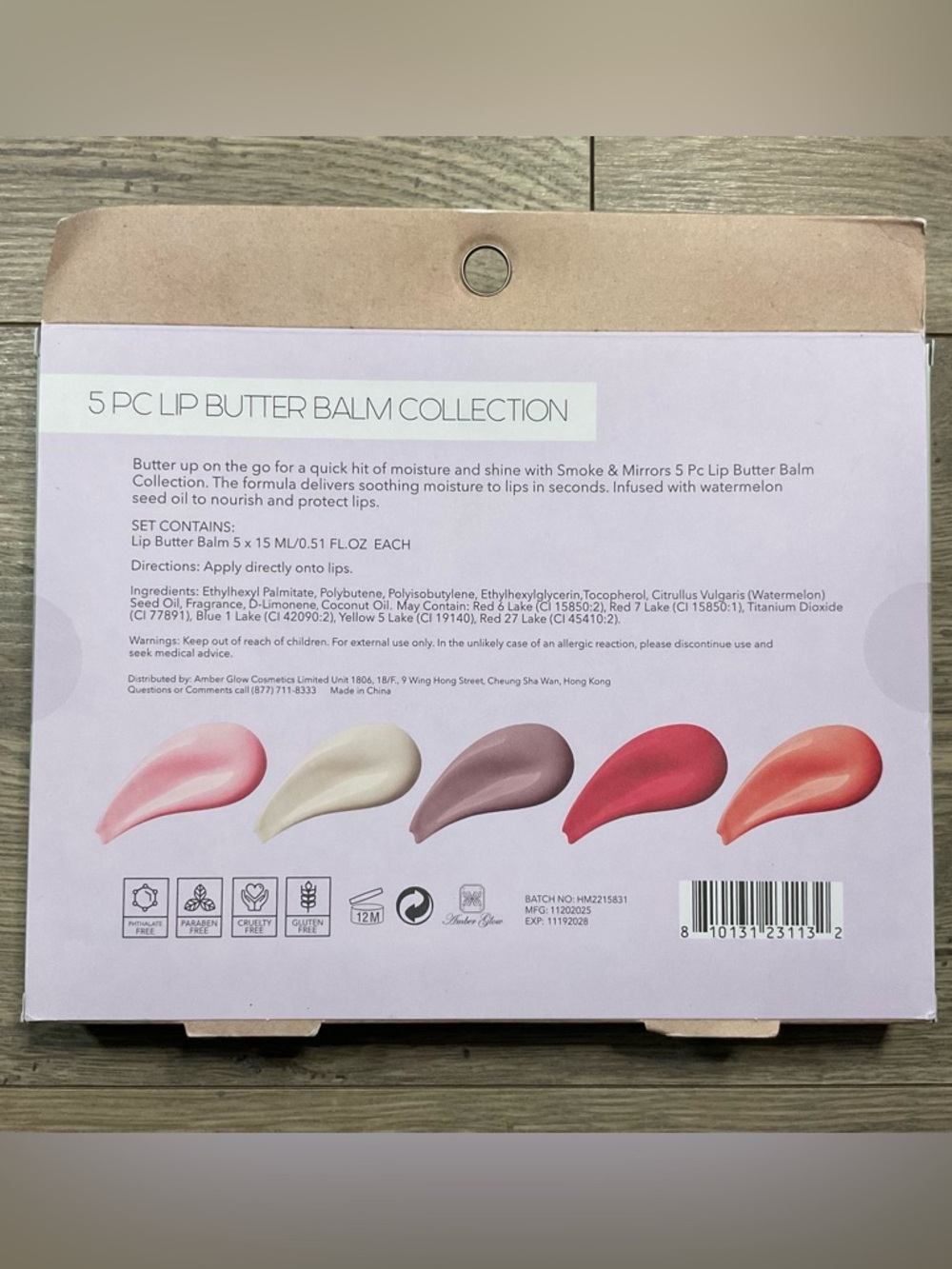 NWT Smoke & Mirrors 5 PC Lip Butter Balm Collection - Watermelon Infused - Picture 2 of 6